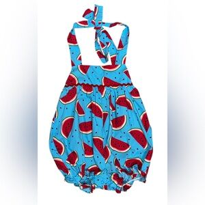 Kelly's Kids Blue and Red Watermelon Romper 24 months
